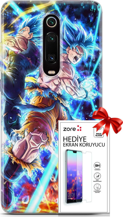 Xiaomi Mi 9T Kılıf Orijinal Seri Supers 11 Dragon Ball Anime 4K Baskılı Kılıf + Ekran Koruyucu Full