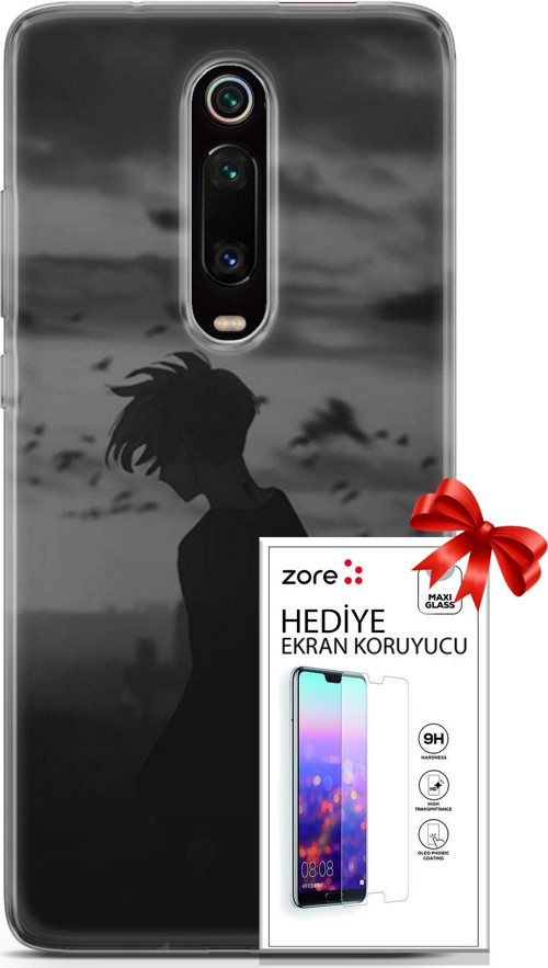 Xiaomi Mi 9T Kılıf Orijinal Seri Supers 26 Gambar Anime Soft Kapak + Ekran Koruyucu