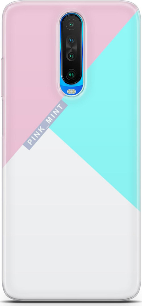 Xiaomi Redmi K30 Kılıf Orijinal Seri Typo 08 Pink Mint Baskılı Kılıf