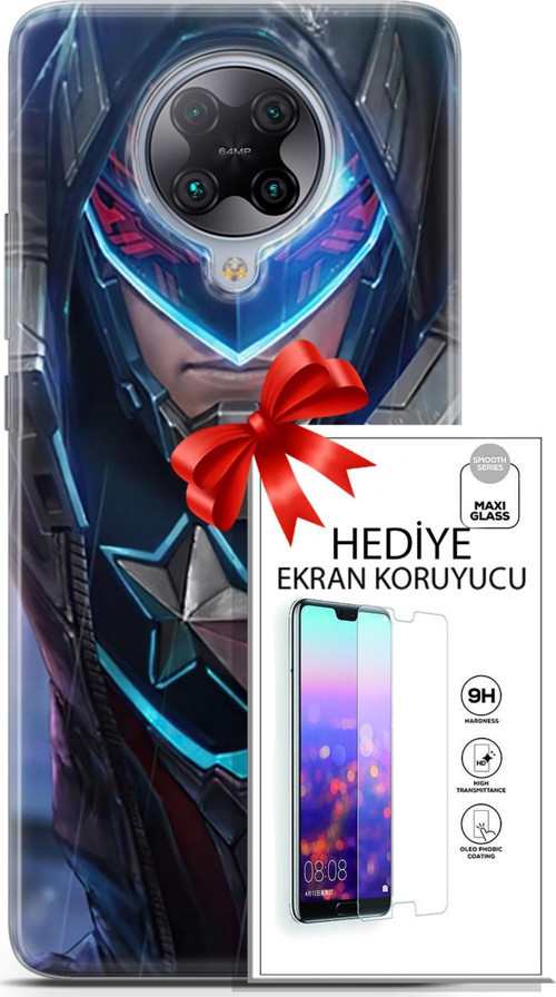 Xiaomi Poco F2 Pro Kılıf Orijinal Seri Dc 22 Kaptan Amerika Kap + Ekran Koruyucu