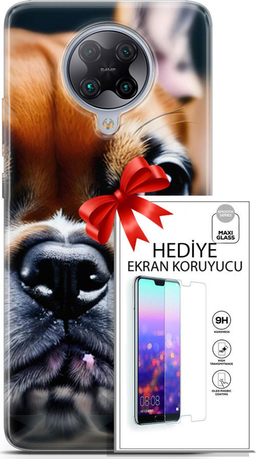 Xiaomi Poco F2 Pro Kılıf Orijinal Seri Dogs 10 İngiliz Mastiff Full Hd Kılıf + Ekran Koruyucu