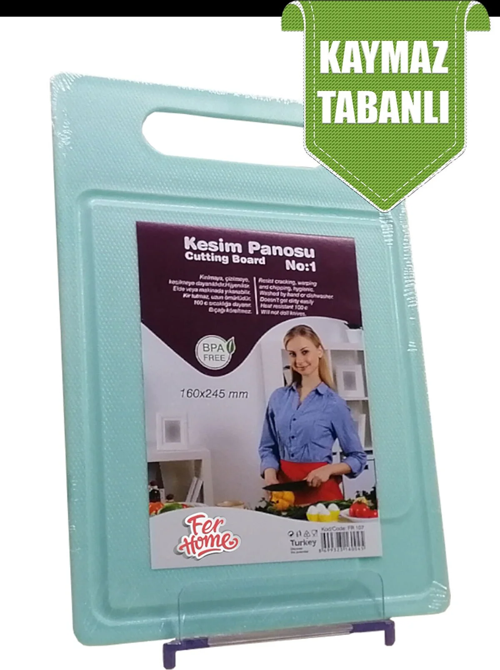 Kesme Tahtası Kaydırmaz Plastik Kesme Sunum Tahtası Pratik Kesim Panosu 160x245 Mm FR-107