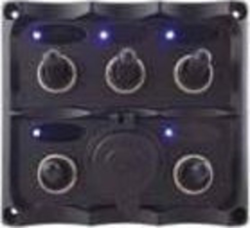 Swıtch Panel 5 Li İzoleli,12V Soketli 110*100Mm