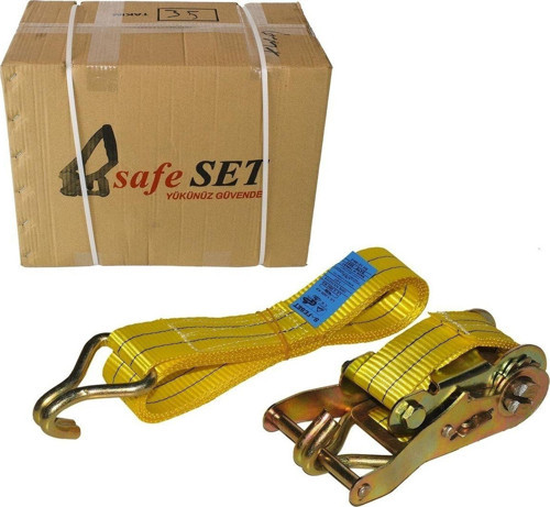 Sg40 35 Takım 1 Koli 35Mm 1,5 Inç Spanzet 6 Mt 2000Dan 8 Mm Çift J Kanca 1.1 Yük Gerdirme Halatı