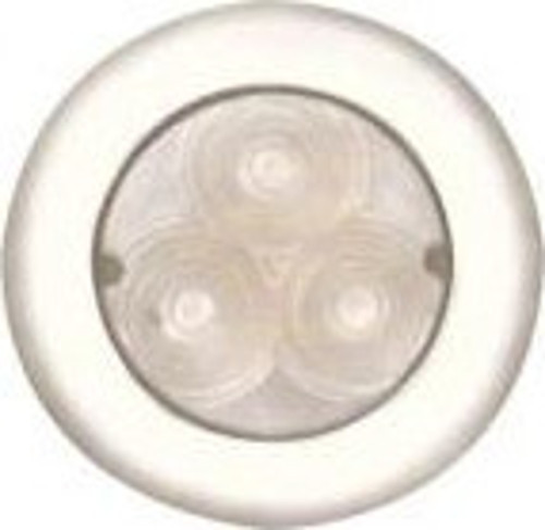 Ledli Lamba, Gömme Montaj, Paslanmaz Çelik Çerçeveli. 12V. Ø 70 Mm. Kırmızı