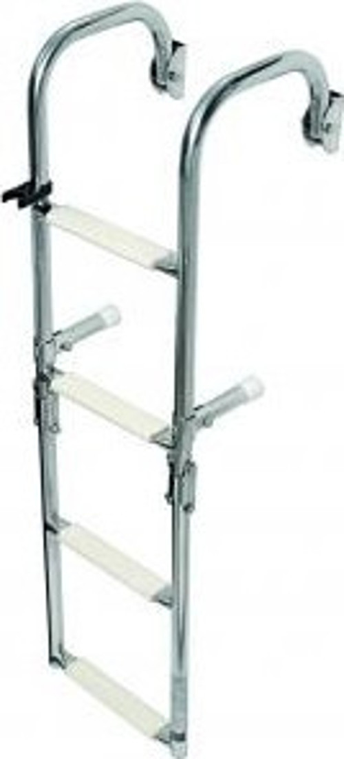 Merdiven, paslanmaz çelik. Katlanır. En 28 cm 5 Basamak