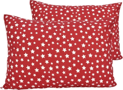 2 Li Ranforce Pamuk Yastık Kılıfı 50X70 Kırmızı Yıldız