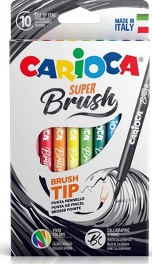 Süper Brush Fırça Uçlu Keçeli Boya Kalemi 10lu