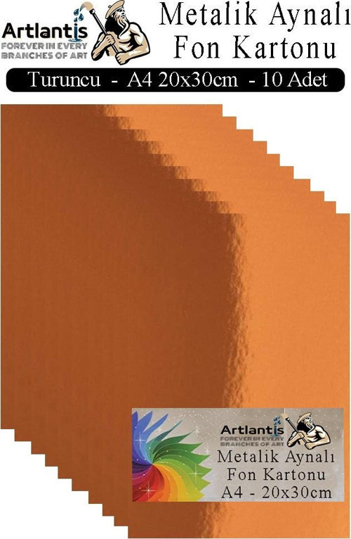 Metalik Aynalı Fon Kartonu 10 lu A4 20X30 cm 1 Paket Okul Sınıf Dekoratif Pırıltılı Folyo Kağıt Dekoratif Anasınıfı Kreş