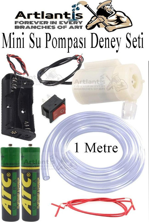 Mini Su Pompası Deney Seti 1 Adet Hortum Pil Yatağı Anahtar Mikro Dalgıç Pompa Solonoid Su Pompası Küçük Akvaryum Motoru
