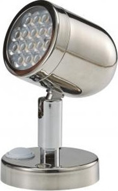 Led duvar lambası 8-30V DC. 2.1W Kromaj