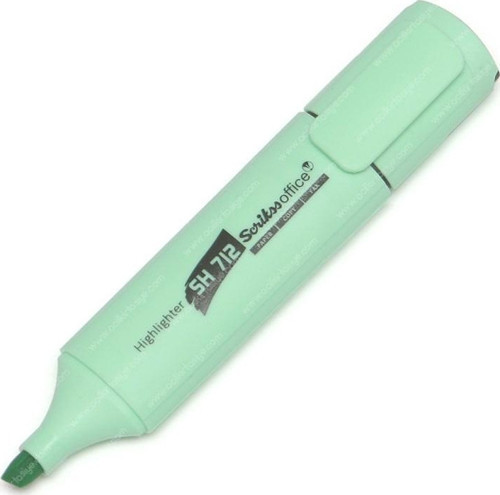 SH-712 Fosforlu Kalem Tüm Renkler-12Li Kutu Pastel Yeşil