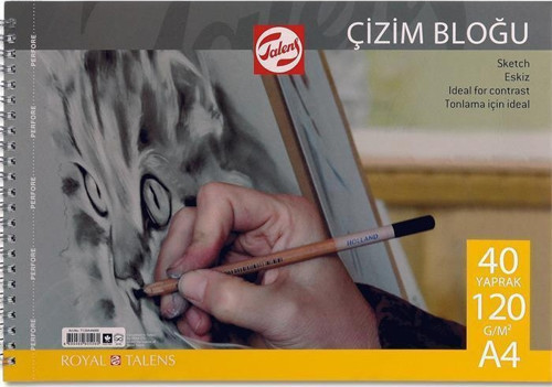 Çizim Bloğu 120gr A4 40yp Spiralli