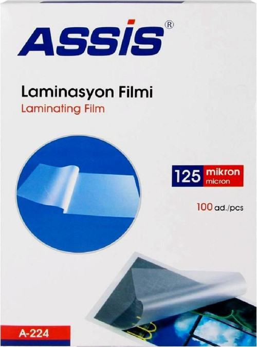 A4 Laminasyon Filmi 100 Adet 125 Mikron