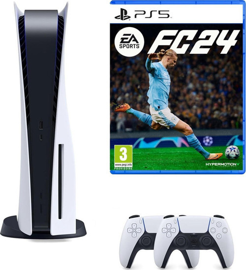 Playstation 5 Diskli Oyun Konsolu - 2. Dualsense Kol - EA Sports FC 24 PS5 Oyun (İthalatçı Garantili)