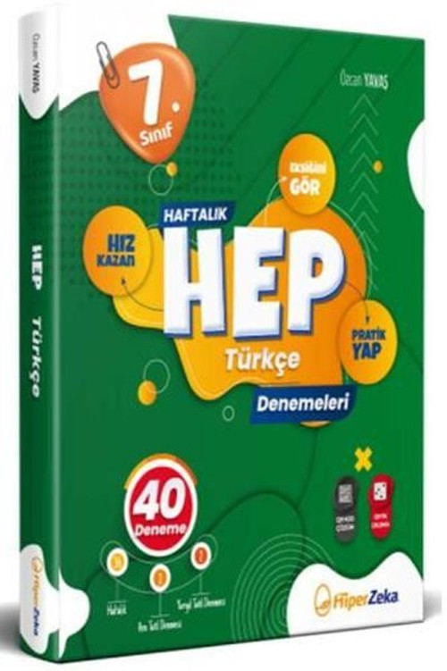 7. Sınıf Haftalık HEP Türkçe 40 Deneme