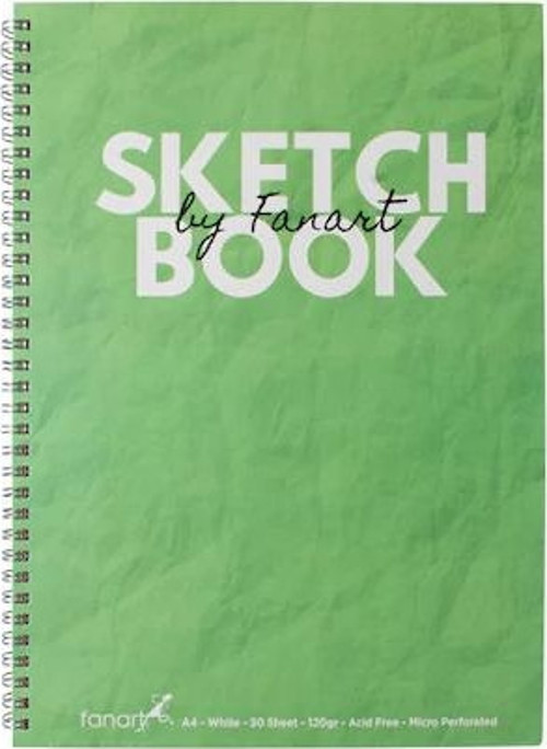 Academy Sketchbook A4 Spiralli Eskiz Defteri Yeşil Kapak