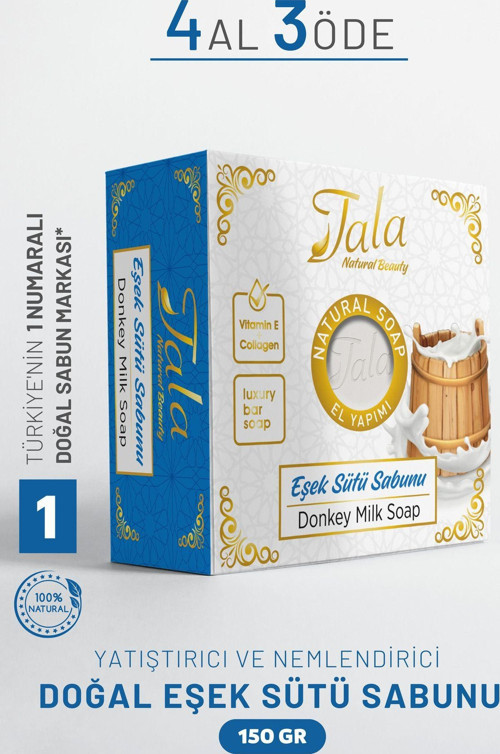 Eşek Sütü Sabunu Cilt Arındırıcı, Besleyici Ve Yumuşatıcı Doğal Eşek Sütlü Sabun Sabun 150 Gr