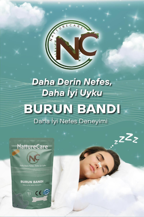 Yeni Nesil Nefes Almaya Yardımcı Ve Horlamayı Azaltan Burun Bandı 10'Lu 60*22 Seffaf