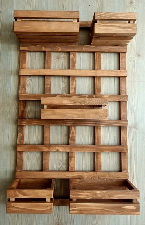Ahşap 5'li Çiçeklik Saksılık Stand