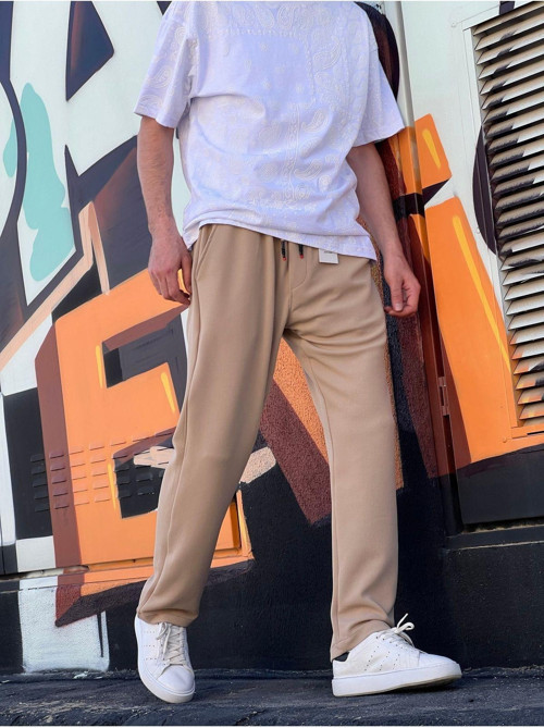 Yeni Sezon Rahat Kalıp Esnek Kumaş Beli Lastikli Baggy Jogger Pantolon Çok Renkli 38