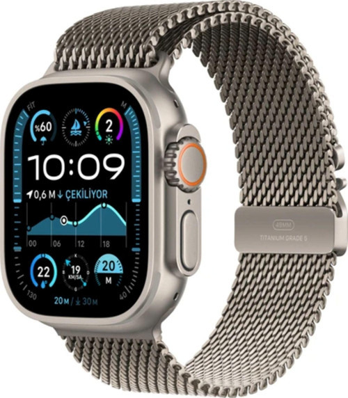 Watch Ultra 2 Gps + Cellular 49Mm Natural Titanium Case With Natural Titanium Milanese Loop - M