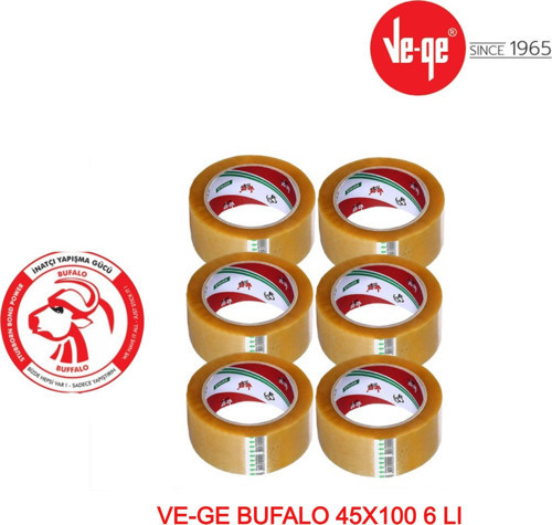 Bufalo 45 mm x 100 m 6'lı Şeffaf Koli Bandı