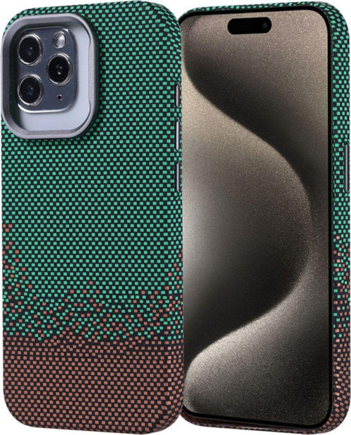 Apple İphone 15 Pro Kılıf Magsafe Şarj Özellikli Karbon Fiber Görünümlü Nekst Kapak