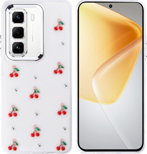 İnfinix Hot 50 Pro 4G Kılıf Airbag Tasarımlı Simli Desenli Şeffaf Kutup Kapak