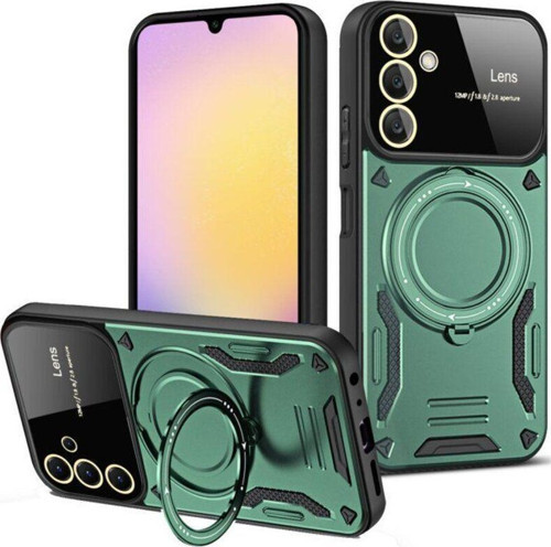 Samsung Galaxy A14 4G Kılıf Joy Lens Korumalı Standlı Şık Tasarım Kapak + Ekran Koruma