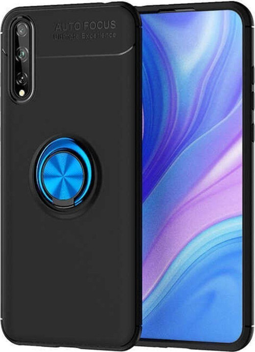 Huawei P Smart S (Y8P) Kılıf Ravel Yüzüklü Silikon Kapak + Ekran Koruma + Kablo Koruma