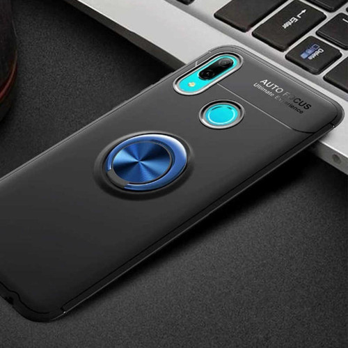 Huawei Y6 2019 Kılıf Ravel Yüzüklü Silikon Kapak + Ekran Koruma + Kablo Koruma