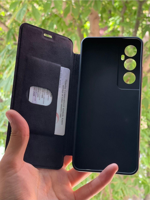 Samsung Galaxy A05 Kılıf Flip Cover Kartlıklı Kapaklı Ultra İnce Şık Kılıf