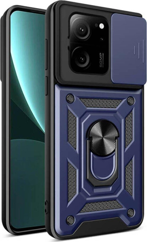 Xiaomi Mi 13T Kılıf Magnetik Standlı Kamera Korumalı Sürgülü Vega Kapak + Ekran Koruma
