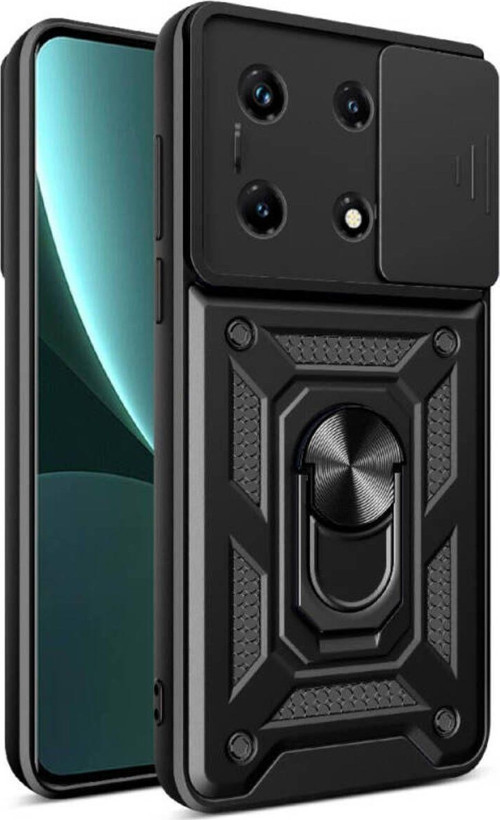 İnfinix Note 30 Pro Kılıf Magnetik Standlı Kamera Korumalı Sürgülü Vega Kapak