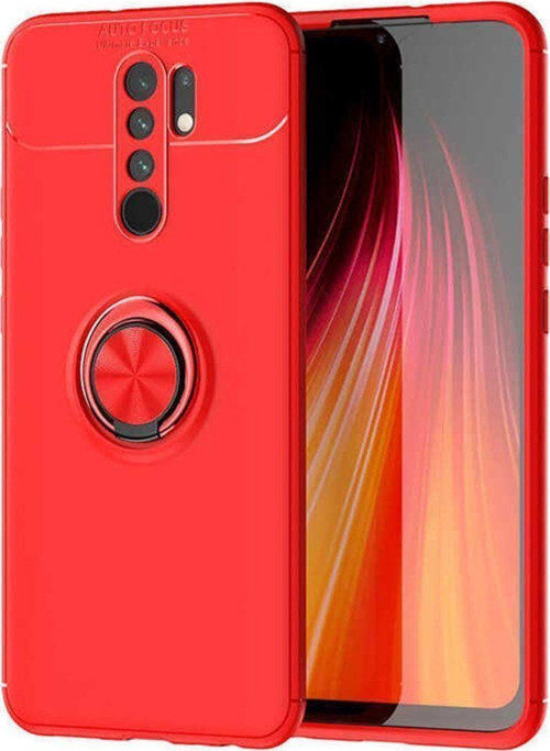 Xiaomi Redmi 9 Kılıf Ravel Yüzüklü Standlı Silikon Kapak+ Ekran Koruma + Kablo Koruma