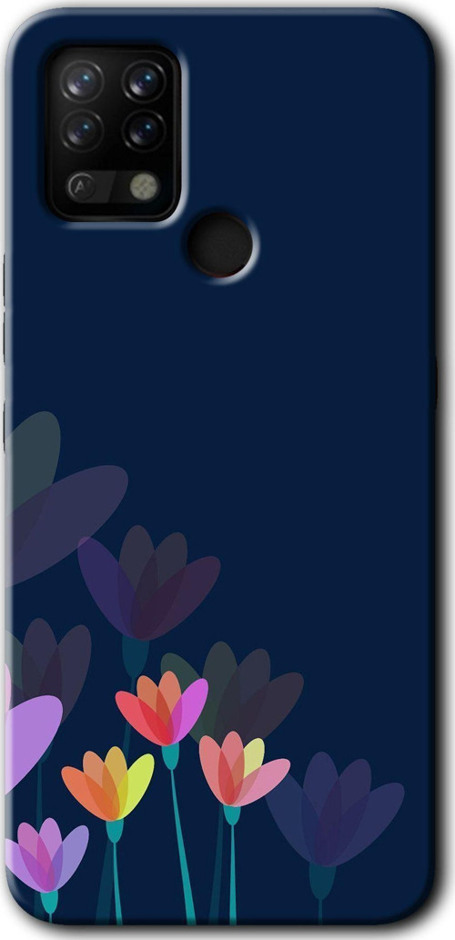 Tecno Tekno Pova Kılıf Hd Desen Baskılı Arka Kapak - Çizim Çiçekleri
