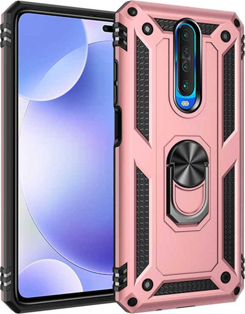 Xiaomi Redmi K30 Kılıf Vega Yüzüklü Standlı Tank Zırh Kapak + Ekran Koruma