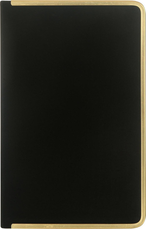 123-0236 Monaco Süet Sert Kapak Defter 100gr. 96 Yaprak 13x21 cm. Çizgili Siyah