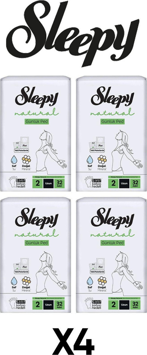 Natural Ultra Hassas Günlük Ped No:2 Uzun 32X4 128'li