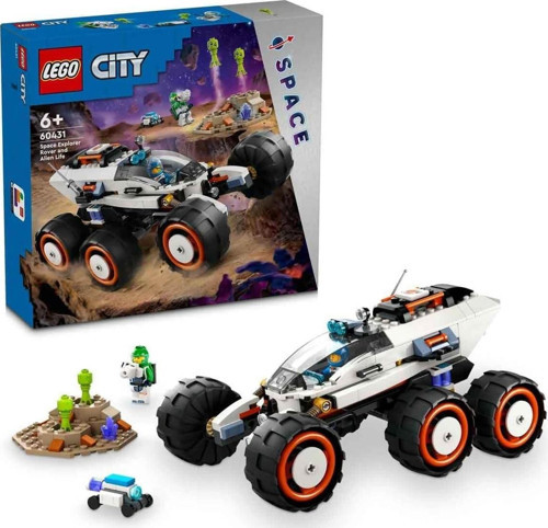 City Uzay Keşif Robotu Ve Uzaylı Canlı 60431-6 Yaş Ve Üzeri Çocuklar İçin 2 Astronot Minifigürü