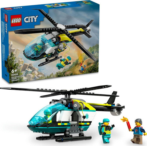 City Acil Kurtarma Helikopteri 60405-6 Yaş Ve Üzeri Çocuklar İçin Helikopter İçeren Yaratıcı Oy
