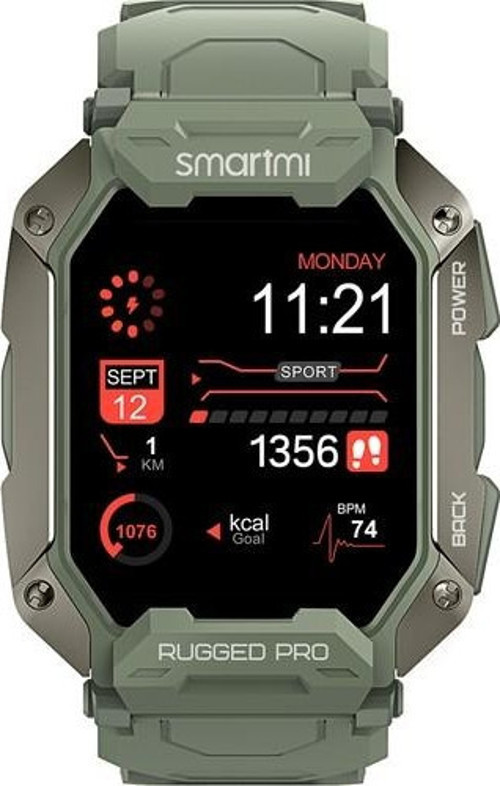 Rugged Pro Akıllı Saat Yeşil (Tansiyon Ölçme, Bluetooth Arama, Hoparlör)