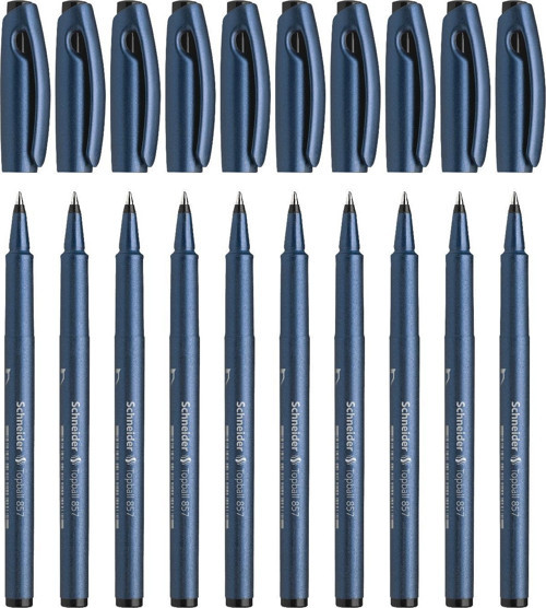 Topball 857 Roller Pen 0.6 Uç 10'lu Set Siyah