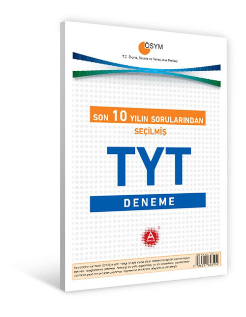 A Yayınları Son 10 Yılın Sorularından Seçilmiş Tyt Deneme