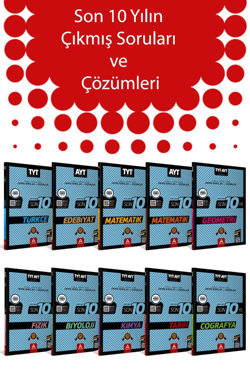 A Yayınları Son 10 Yılın Çıkmış Soruları ve Çözümleri