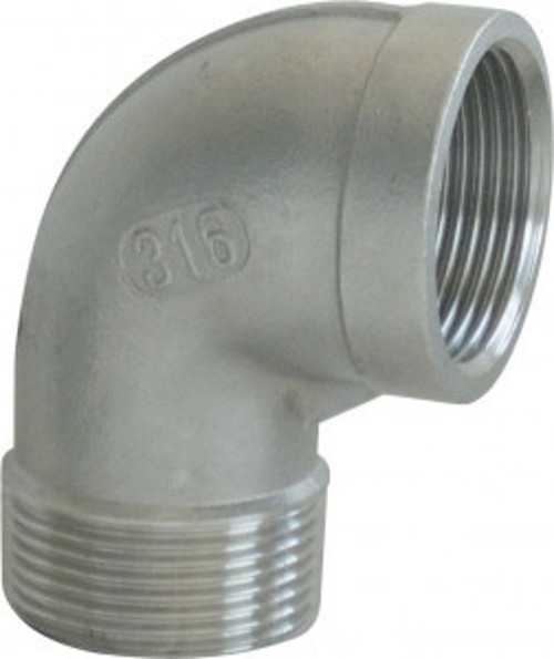 Kuyruklu dirsek. Erkek-Dişi. AISI 316 Paslanmaz çelik. 3/8"