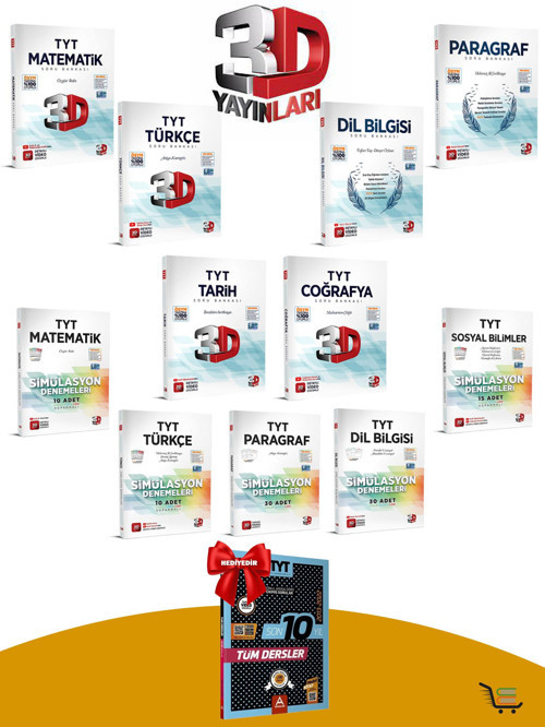 3D TYT Eşit Ağırlık Soru Bankası-Deneme Seti Çıkmış Sorular Hediyeli!