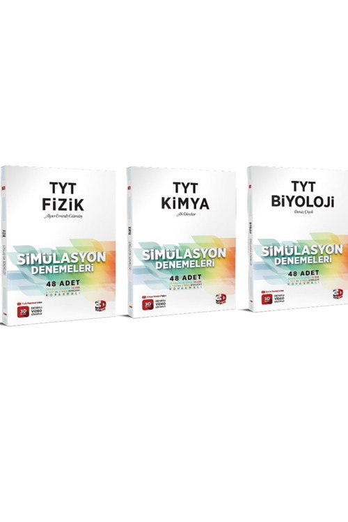 3D Tyt Fizik Kimya Biyoloji Deneme Eti 9786051947921
