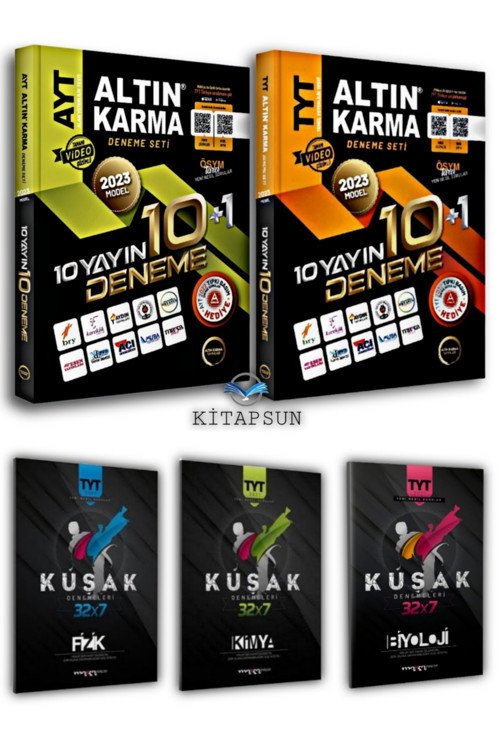 Altin Karma Tyt 2023 10 Deneme Ayt 2023 10 Deneme Son 1 Yil Cikmis Sorular Hediye